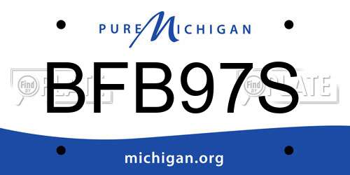 BFB97S Michigan License Plate