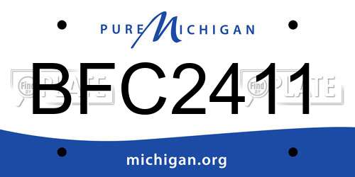 BFC2411 Michigan License Plate