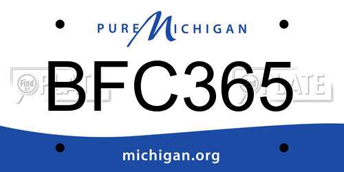 BFC365 Michigan License Plate