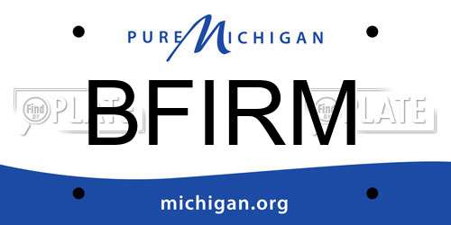 BFIRM Michigan License Plate