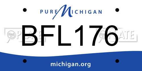 BFL176 Michigan License Plate