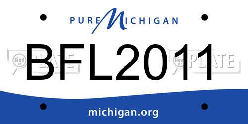 BFL2011 Michigan License Plate