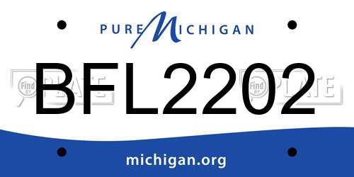 BFL2202 Michigan License Plate
