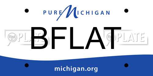 BFLAT Michigan License Plate