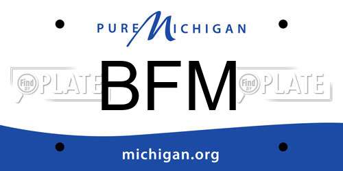 BFM Michigan License Plate