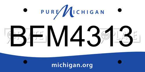 BFM4313 Michigan License Plate