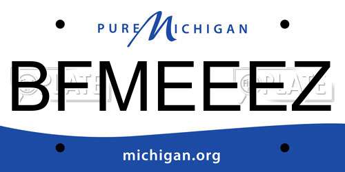 BFMEEEZ Michigan License Plate