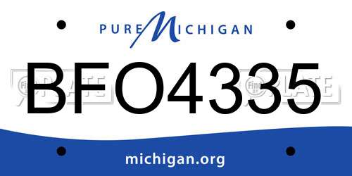 BFO4335 Michigan License Plate