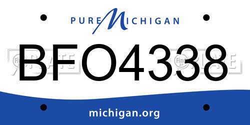BFO4338 Michigan License Plate