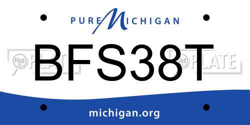 BFS38T Michigan License Plate