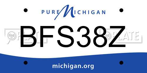 BFS38Z Michigan License Plate
