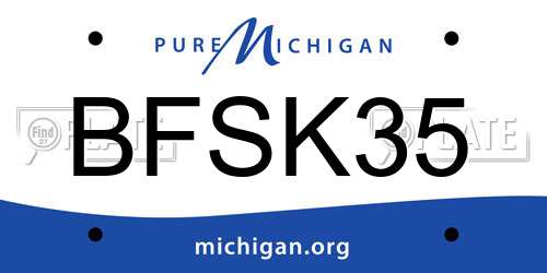 BFSK35 Michigan License Plate