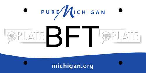 BFT Michigan License Plate