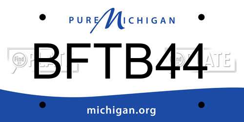 BFTB44 Michigan License Plate