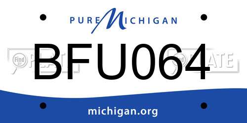BFU064 Michigan License Plate