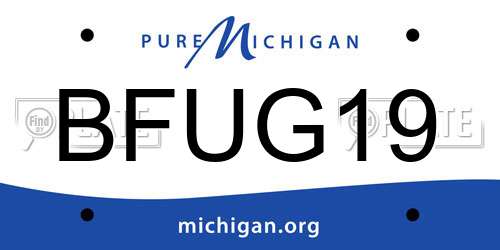 BFUG19 Michigan License Plate