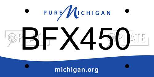 BFX450 Michigan License Plate