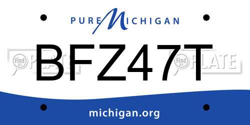 BFZ47T Michigan License Plate