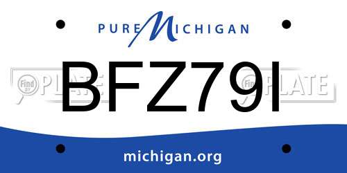 BFZ79I Michigan License Plate