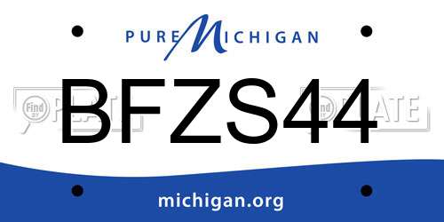 BFZS44 Michigan License Plate