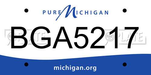 BGA5217 Michigan License Plate