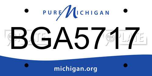 BGA5717 Michigan License Plate