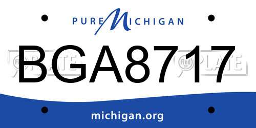 BGA8717 Michigan License Plate