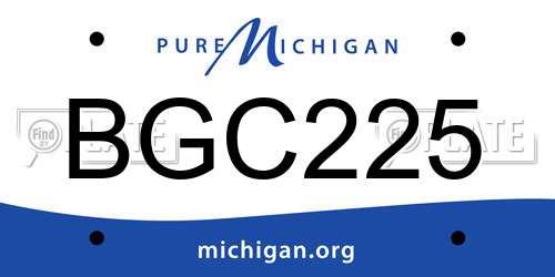 BGC225 Michigan License Plate