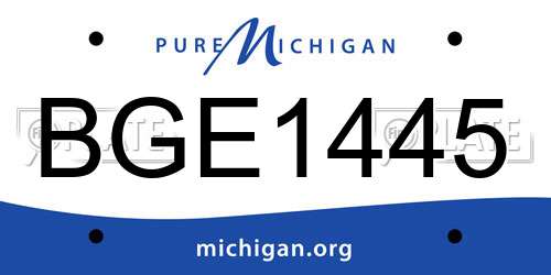 BGE1445 Michigan License Plate
