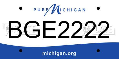 BGE2222 Michigan License Plate