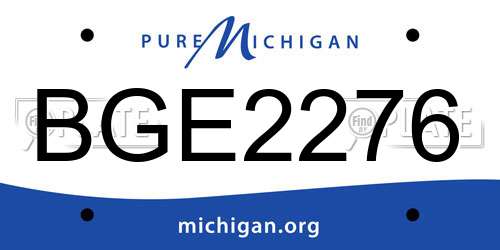 BGE2276 Michigan License Plate