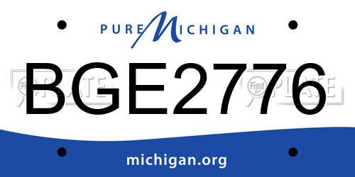 BGE2776 Michigan License Plate
