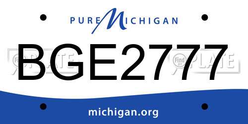 BGE2777 Michigan License Plate