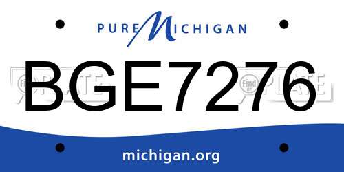 BGE7276 Michigan License Plate