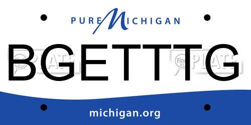 BGETTTG Michigan License Plate