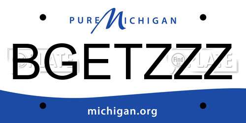 BGETZZZ Michigan License Plate
