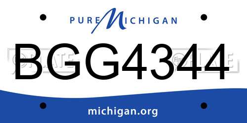 BGG4344 Michigan License Plate