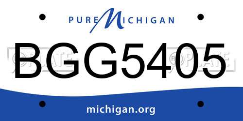 BGG5405 Michigan License Plate