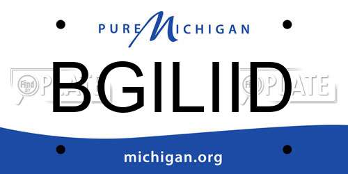 BGILIID Michigan License Plate