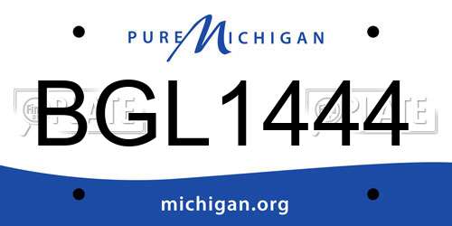 BGL1444 Michigan License Plate