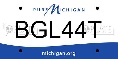 BGL44T Michigan License Plate