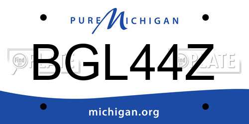 BGL44Z Michigan License Plate