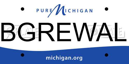 BGREWAL Michigan License Plate