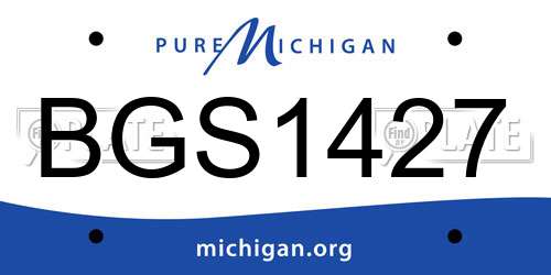 BGS1427 Michigan License Plate