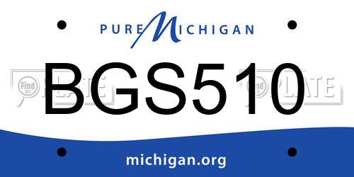BGS510 Michigan License Plate