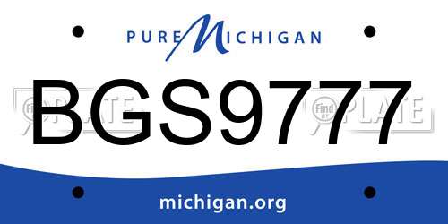 BGS9777 Michigan License Plate