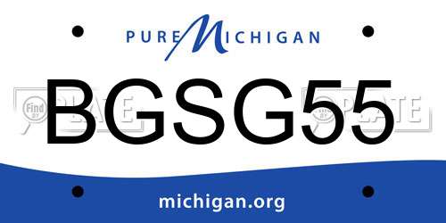 BGSG55 Michigan License Plate