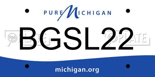 BGSL22 Michigan License Plate