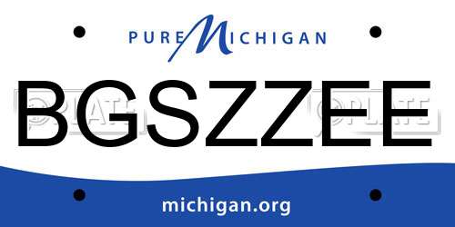 BGSZZEE Michigan License Plate