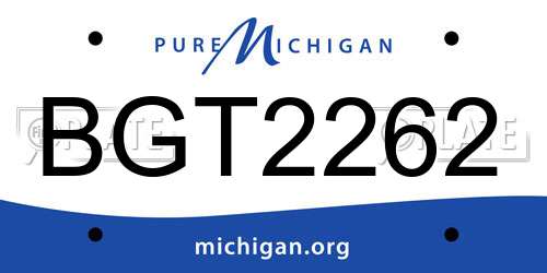 BGT2262 Michigan License Plate